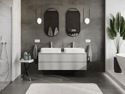 Mexen Orio шкаф за баня под умивалник 140 см с плот, 2 чекмеджета, сиво матово - 91A10-14047-2-BFFC62