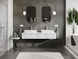 Mexen Orio шкафче за баня под мивка 160 см с плот, 1 чекмедже, бял гланц - 91A10-16023-1-BFC00