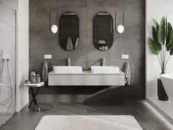 Mexen Orio шкаф за баня под умивалник 160 см с плот, 1 чекмедже, сив мат - 91A10-16023-1-BFC62