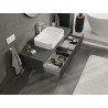Mexen Rivel шкаф за баня с плот 120 см, 1 чекмедже, оребрен, матов графит