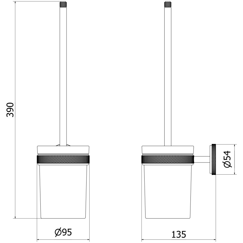Mexen Gravo тоалетна четка, златиста матирана - 70A93071-55