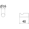 Mexen Loop кука за хавлия (2 бр.), бял - 70A71010-20