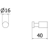 Mexen Loop кука за кърпи (2 бр.), розово злато - 70A71011-60