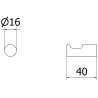 Mexen Loop кука за кърпа (2 бр.), розово злато - 70A71012-60