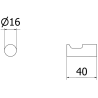Mexen Loop кука за кърпи (2 бр.), черна - 70A71012-70