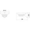 Mexen Lusso поставка за сапун, златна четкована - 70A16855-55