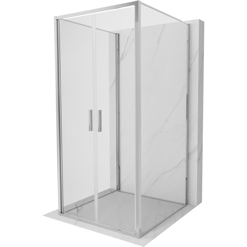 Mexen Exo-3S душ кабина 3-стенна сгъваема 80 x 80 см, прозрачно, хром