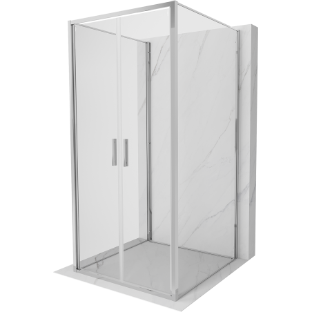 Mexen Exo-3S душ кабина 3-стенна сгъваема 80 x 80 см, прозрачно, хром