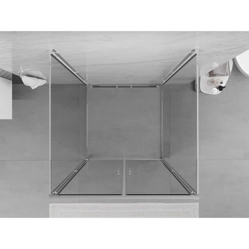 Mexen Exo-3S душ кабина 3-стенна сгъваема 80 x 80 см, прозрачно, хром