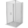 Mexen Exo-B Duo 3S душ кабина с 3 стени, отваряща се, 100 x 100 см, прозрачна, хром