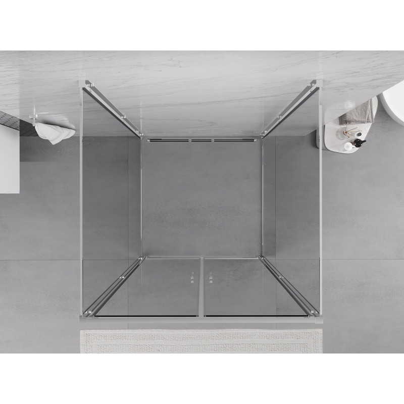 Mexen Exo-B Duo 3S 3-стенна душ кабина с врата 90 x 90 cm, прозрачно, хром