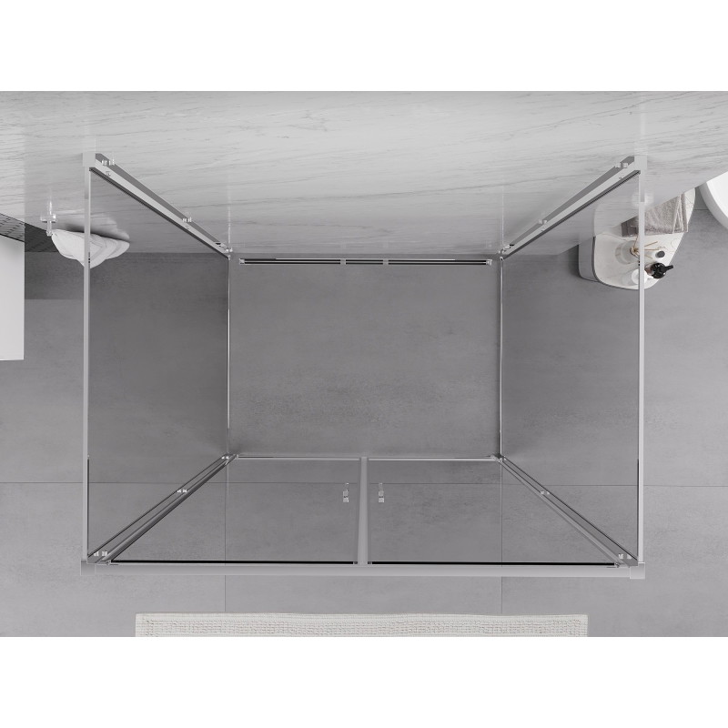 Mexen Exo-B Duo 3S 3-стенна душ кабина 90 x 100 см, прозрачна, хром - 814-090-100-01-00-3S
