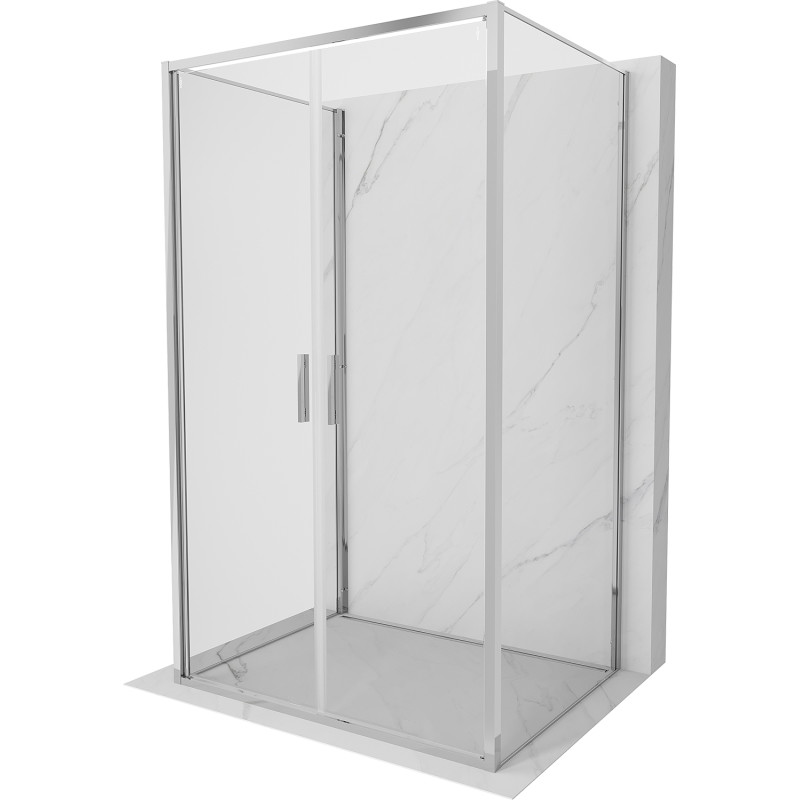 Mexen Exo-B Duo 3S 3-стенна душ кабина 90 x 100 см, прозрачна, хром - 814-090-100-01-00-3S