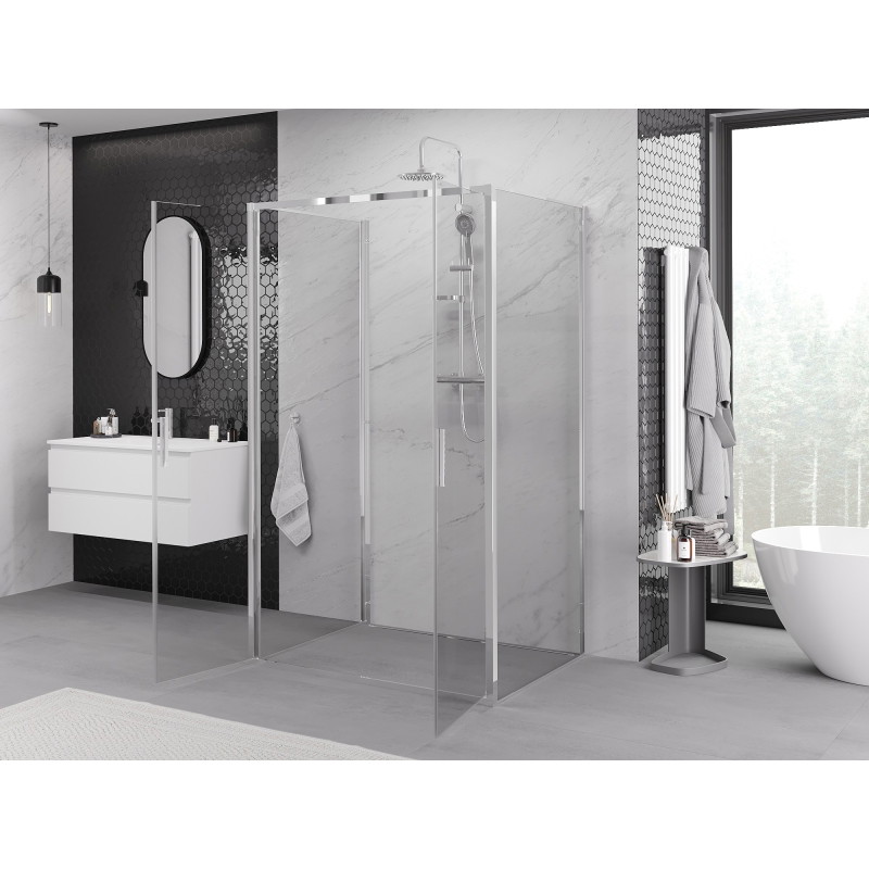 Mexen Exo-B Duo 3S душ кабина 3-стенна клапа 110 x 120 см, прозрачна, хром