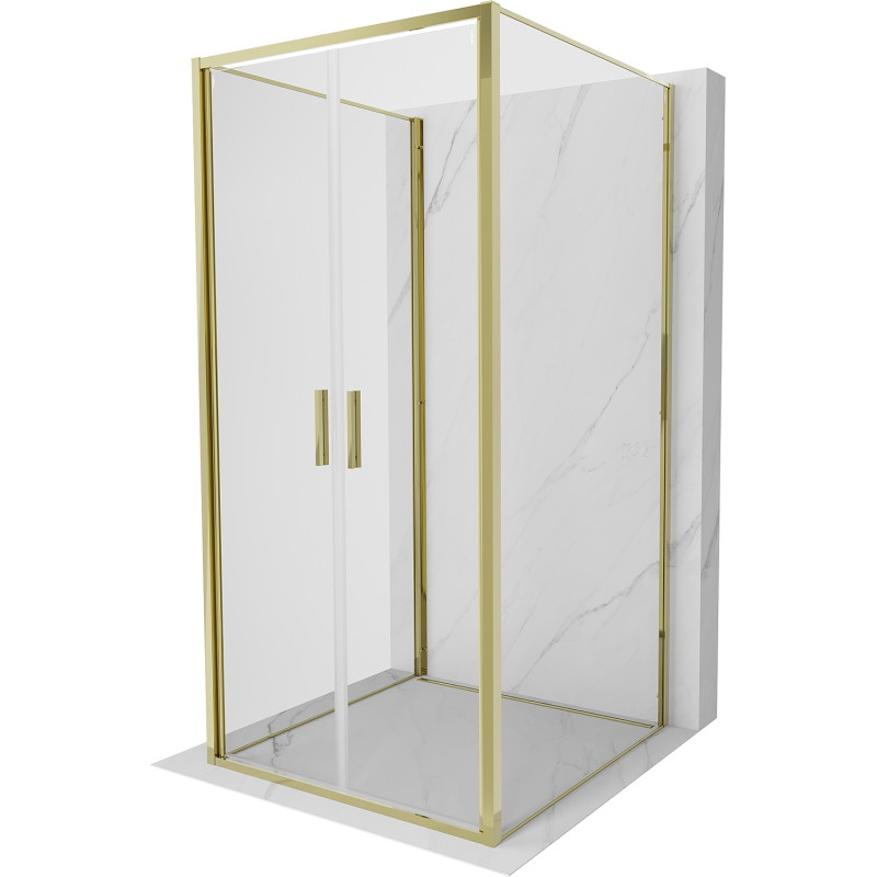 Mexen Exo-B Duo 3S душ кабина 3-стенна със сгъваеми врати 80 x 80 см, прозрачна,