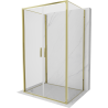 Mexen Exo-3S душ кабина 3-стенна с врата 80 x 70 см, прозрачна, златиста