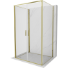 Mexen Exo-B Duo 3S душ кабина 3-стенна отваряща се 100 x 120 cm, прозрачна, златна