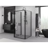 Mexen Exo-B Duo 3S душ кабина с три стени отваряема 120 х 120 см, прозрачна, черна
