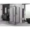 Mexen Exo-3S душ кабина с три стени, отваряща се 120 x 120 см, прозрачна, черна