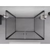 Mexen Exo-B Duo 3S душ кабина 3-стенна отваряема 110 x 95 см, прозрачна, черна