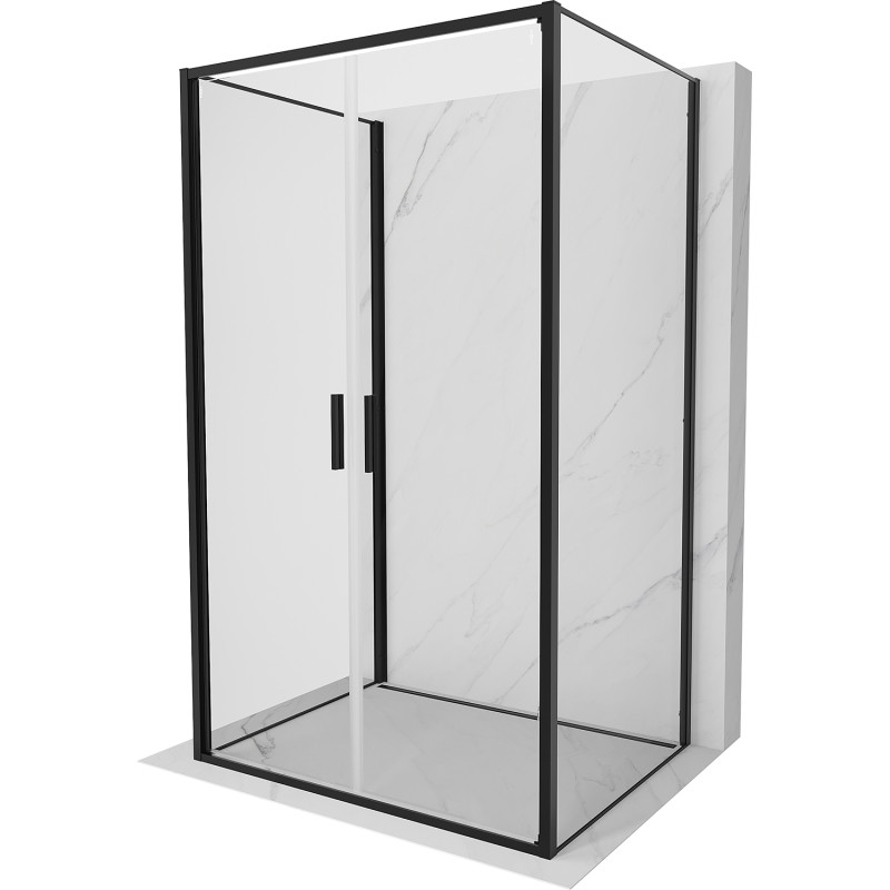 Mexen Exo-B Duo 3S 3-стенна душ кабина с врати на панти 110 x 90 см, прозрачна,