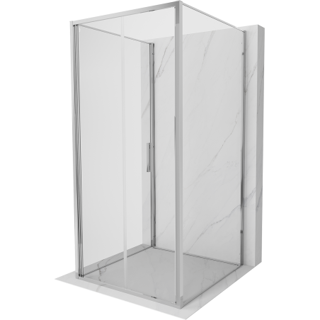 Mexen Exo-3S 3-стенен сгъваем душ параван 95 x 95 cm, прозрачен, хром - 816-095-095-01-00-3S
