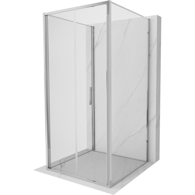 Mexen Exo-F 3S душ кабина 3-стенна сгъваема 100 x 100 см, прозрачна, хром