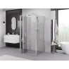Mexen Exo-3S 3-стенен сгъваем душ параван 95 x 95 cm, прозрачен, хром - 816-095-095-01-00-3S