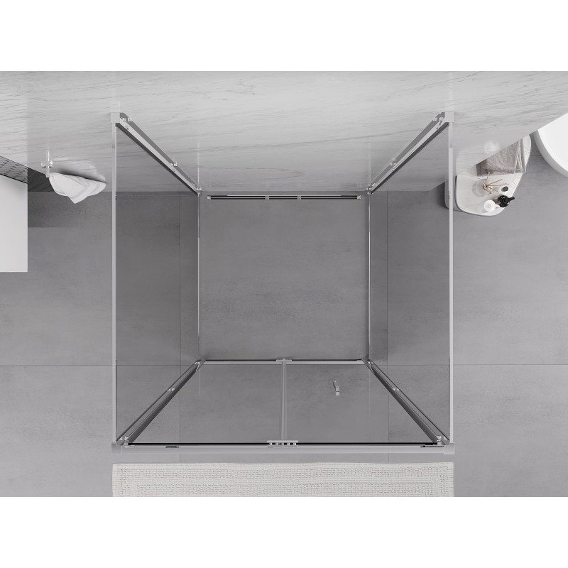 Mexen Exo-F 3S душ кабина 3-стенна сгъваема 80 x 80 см, прозрачна, хром