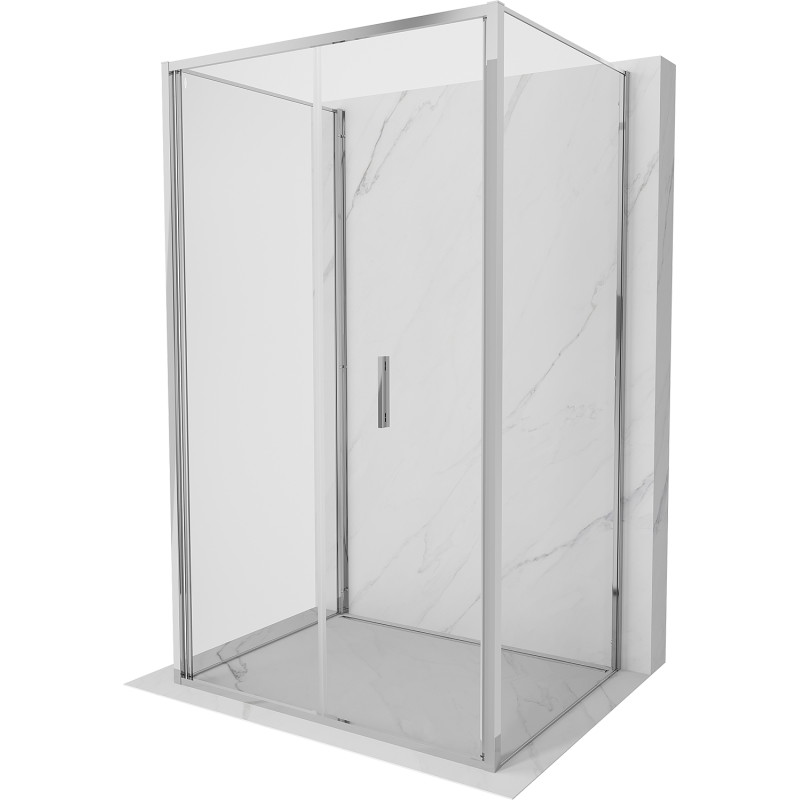 Mexen Exo-F 3S душ кабина 3-стенна сгъваема 75 x 80 см, прозрачна, хром