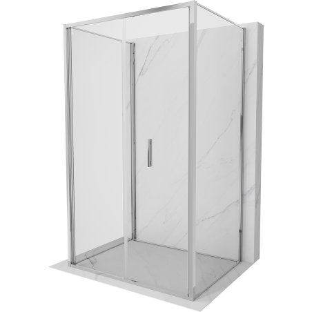 Mexen Exo-3S 3-стенна сгъваема душ кабина 100 x 80 см, прозрачна, хром
