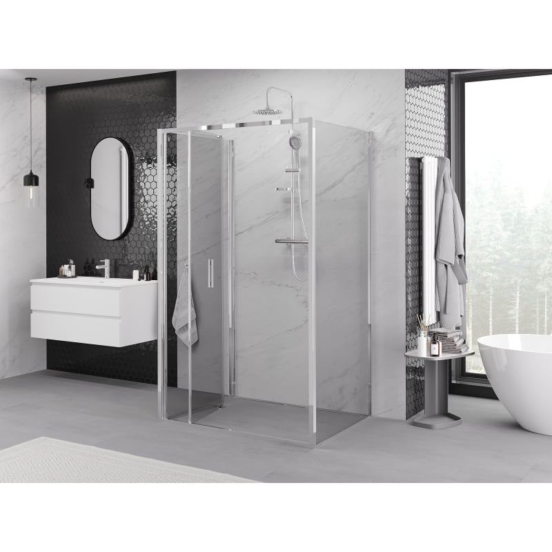 Mexen Exo-3S душ кабина с 3 стени, сгъваема 75 x 120 см, прозрачна, хром