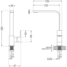 Mexen Vito гранитна мивка с 1 отделение и кухненски кран Rita, бяла - 6503-20-670300-50