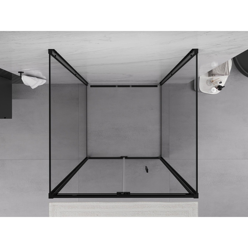 Mexen Exo-F 3S душ кабина 3-стенна, сгъваема 70 x 70 см, прозрачна, черна