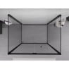 Mexen Exo-3S 3-стенна сгъваема душ кабина 100 x 75 см, прозрачна, черна