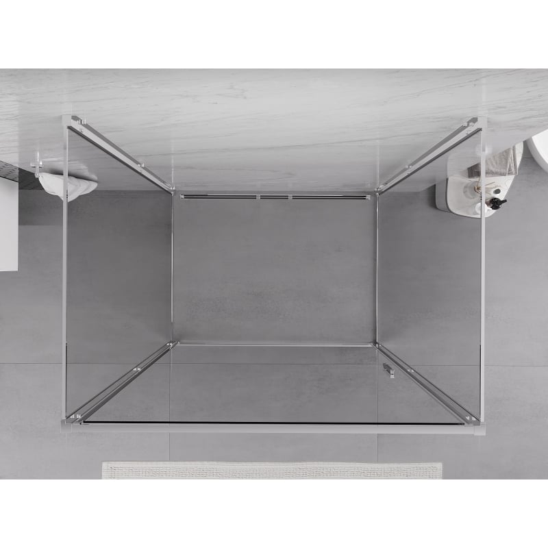 Mexen Exo-3S душ кабина 3-стенна отваряема 80 x 70 см, прозрачна, хром