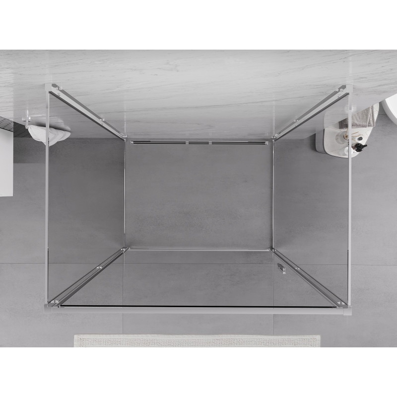 Mexen Exo-B 3S душ кабина 3-стенна въртяща 100 x 90 см, прозрачна, хром