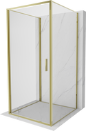 Mexen Exo-B 3S 3-стенна душ кабина с врата 90 x 90 см, прозрачно, злато