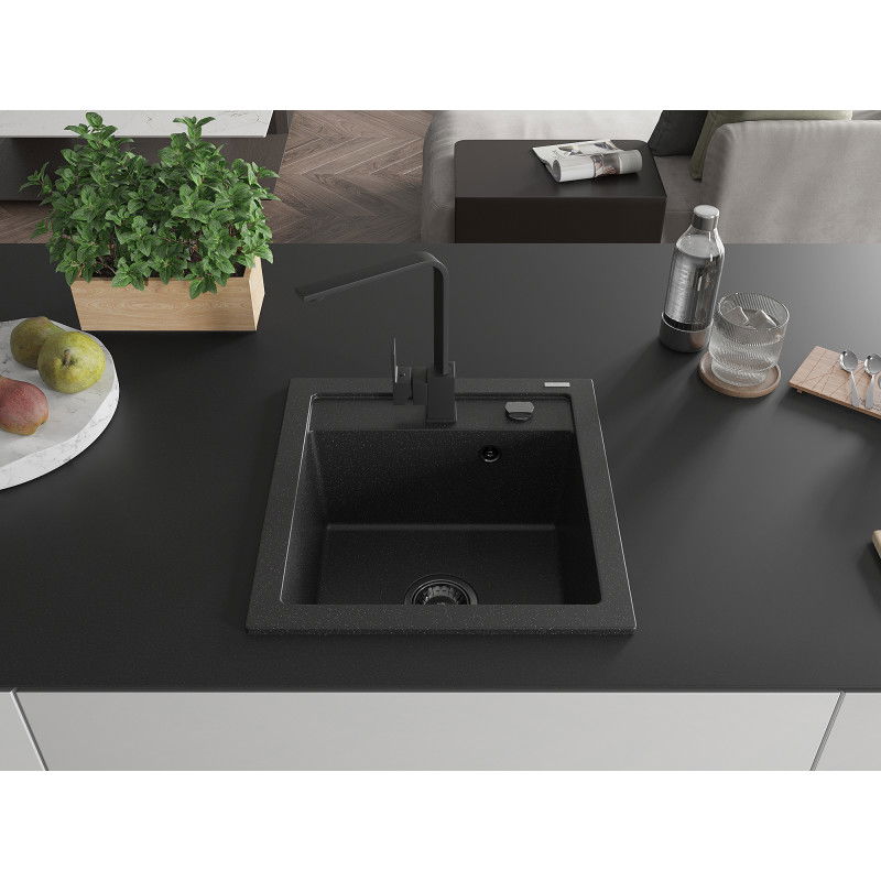 Mexen Vito гранитна мивка с 1 отделение с кухненски смесител Рита,