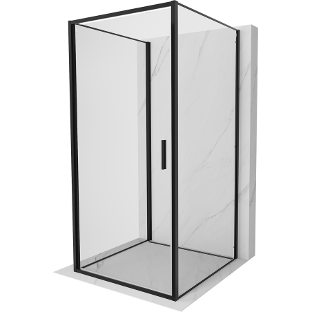 Mexen Exo-B 3S душ кабина с три стени, 70 x 70 см, прозрачна, черна - 817-070-070-70-00-3S