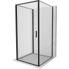 Mexen Exo-B 3S душ кабина с три стени, 70 x 70 см, прозрачна, черна - 817-070-070-70-00-3S