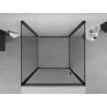 Mexen Exo-3S трисекторна отваряема душ кабина 70 x 70 см, прозрачна, черна