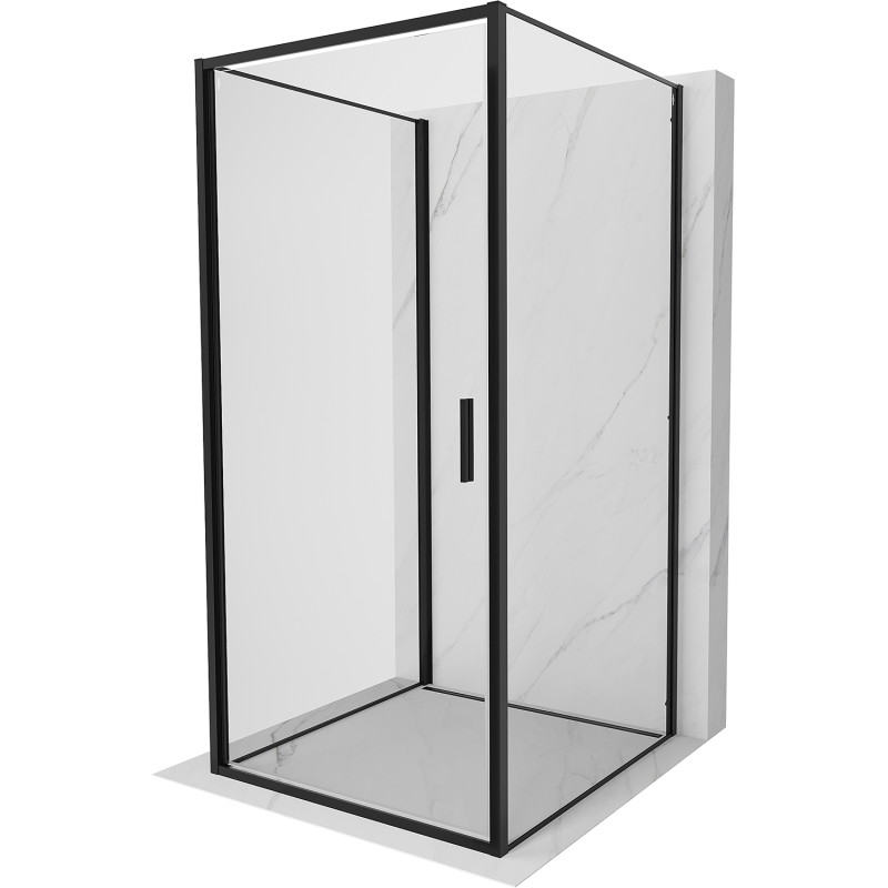 Mexen Exo-B 3S душ кабина 3-стенна отваряема 85 x 85 см, прозрачна, черна