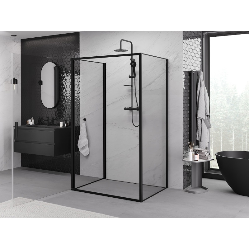 Mexen Exo-B 3S 3-стенна душ кабина с отваряща се врата 80 x 70 см, прозрачна,