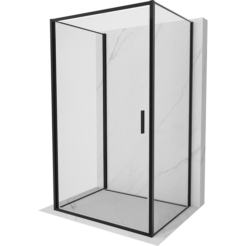 Mexen Exo-B 3S душ кабина 3-стенна с капак 90 x 70 см, прозрачна, черна