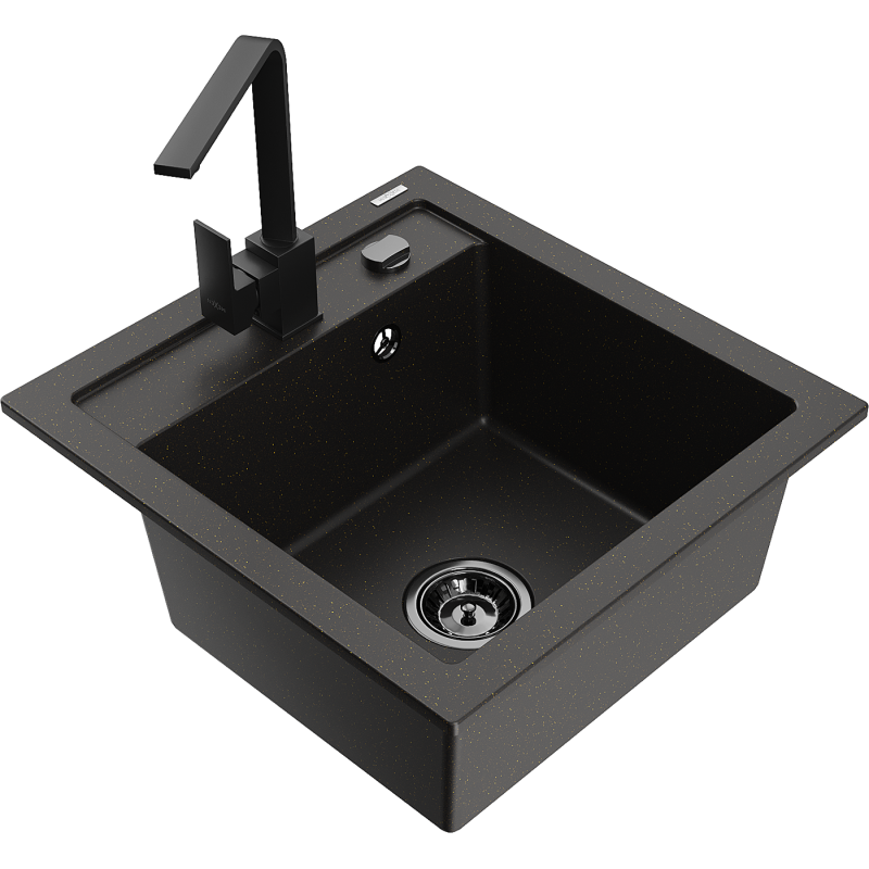 Mexen Vito гранитна мивка с 1 отделение с кухненски смесител Rita,