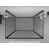 Mexen Exo-B 3S трисекторна душ кабина 95 x 100 см, прозрачна, черна - 817-095-100-70-00-3S