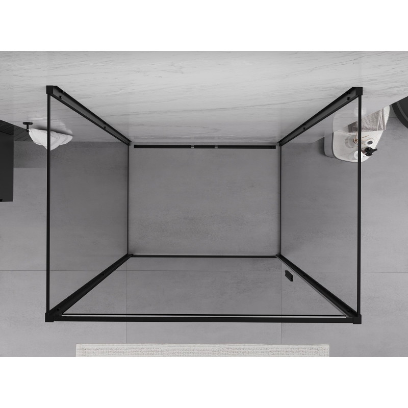 Mexen Exo-B 3S душ кабина 3-стенна отваряема 80 x 120 см, прозрачна, черна