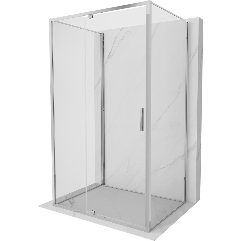 Mexen Exo-R 3S душ кабина 3-стенна с врати 110 x 80 см, прозрачна, хром
