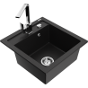 Mexen Vito гранитна мивка с 1 отделение с кухненски смесител Rita, черен - 6503-77-670300-00